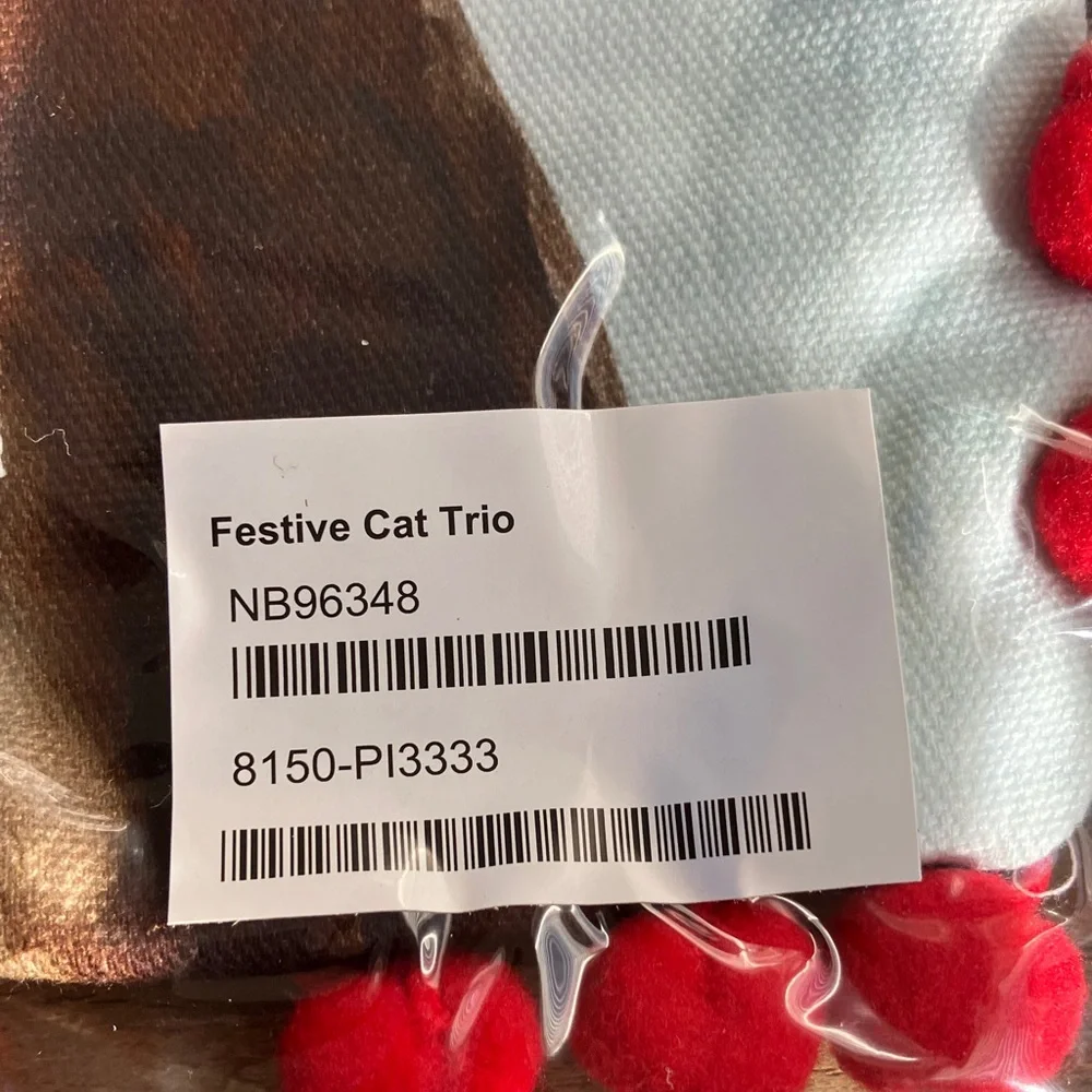 Festive Cat Pillow Cover